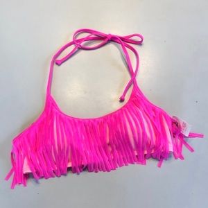 Pink Victoria's Secret Pink Fringe Bikini Top